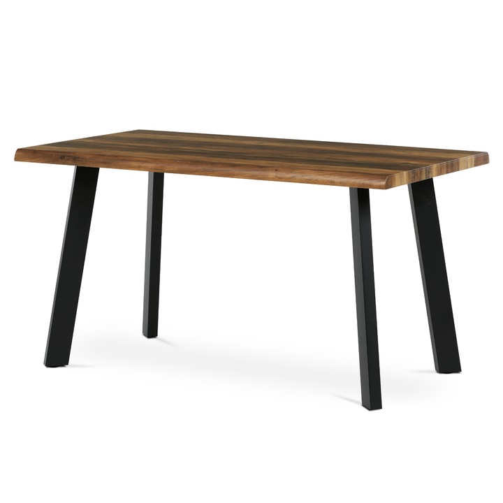 Jedálenský stôl NIFON staré drevo/čierna, šírka 140 cm 1