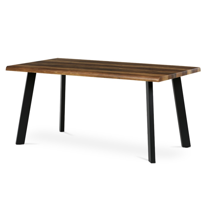 Jedálenský stôl NIFON staré drevo/čierna, šírka 160 cm 1