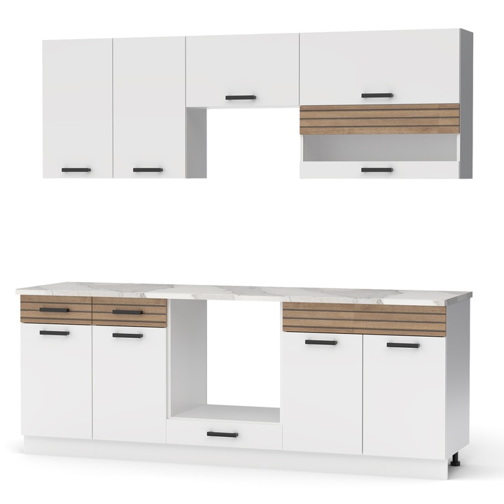 Kuchynský blok NINA B 220 biela/dub 1