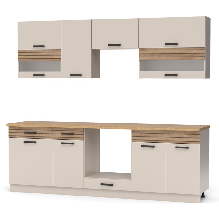 Kuchynský blok NINA B 240 kašmírová/dub 1