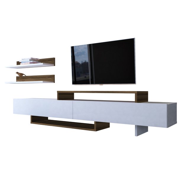 TV zostava NIRVANA biela/teak 1