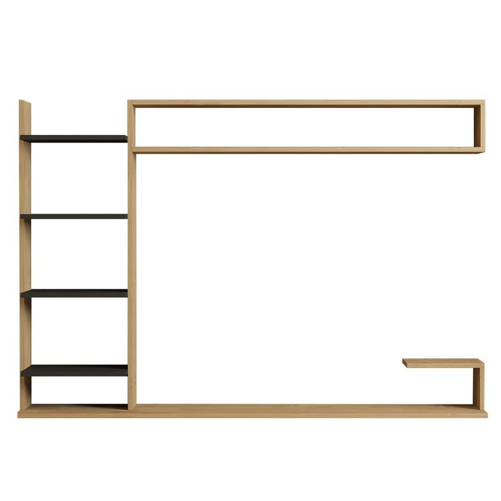 Obývacia stena NOBLE prírodná/antracitová 1