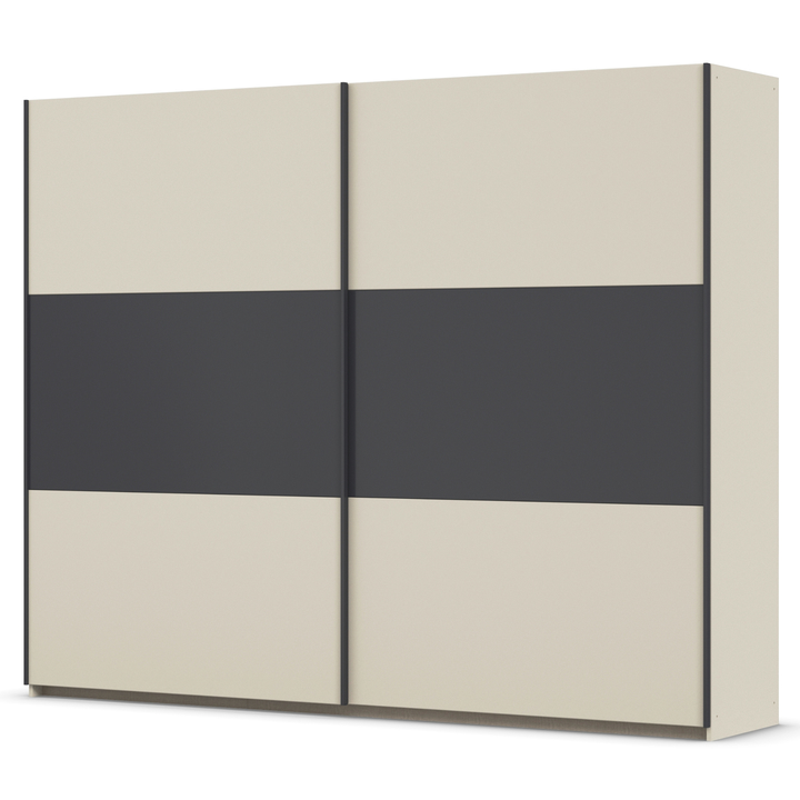 Šatníková skriňa NOE II šampanské/sivá 1