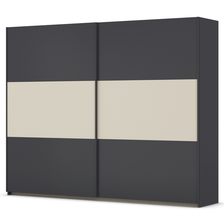 Šatníková skriňa NOE II sivá/šampanské 1