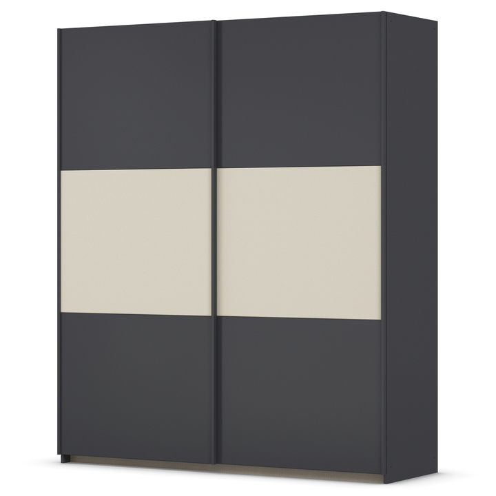 Šatníková skriňa NOE sivá/šampanské, šírka 175 cm 1