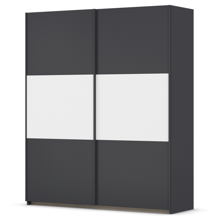 Šatníková skriňa NOE sivá/alpská biela, šírka 175 cm 1