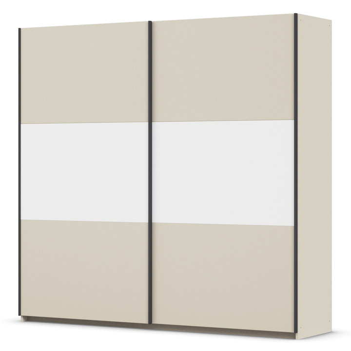 Šatníková skriňa NOE šampanské/alpská biela, šírka 218 cm 1