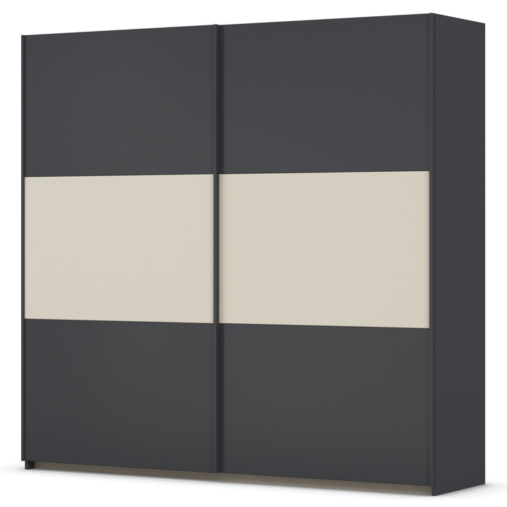 Šatníková skriňa NOE sivá/šampanské, šírka 218 cm 1