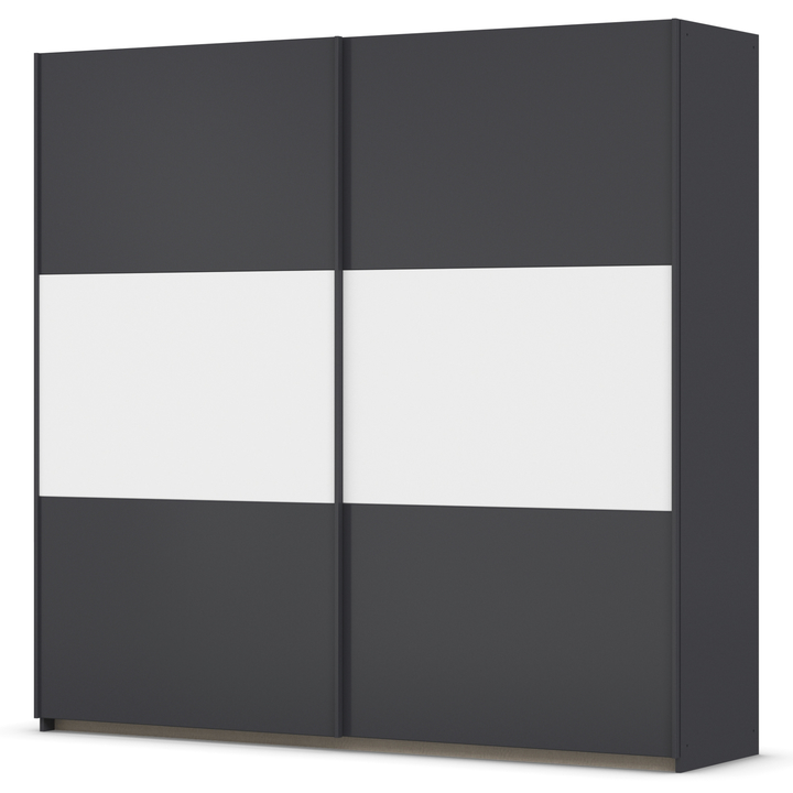 Šatníková skriňa NOE sivá/alpská biela, šírka 218 cm 1