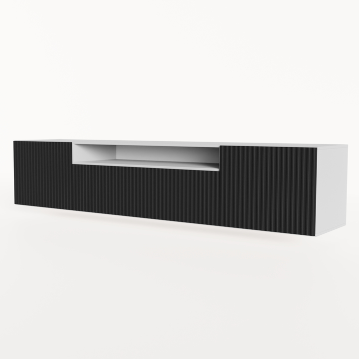 Závesný TV stolík NONIE biela/čierna 1