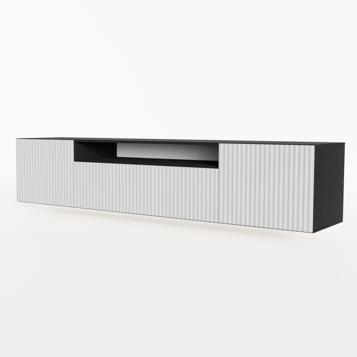 Závesný TV stolík NONIE čierna/biela 1