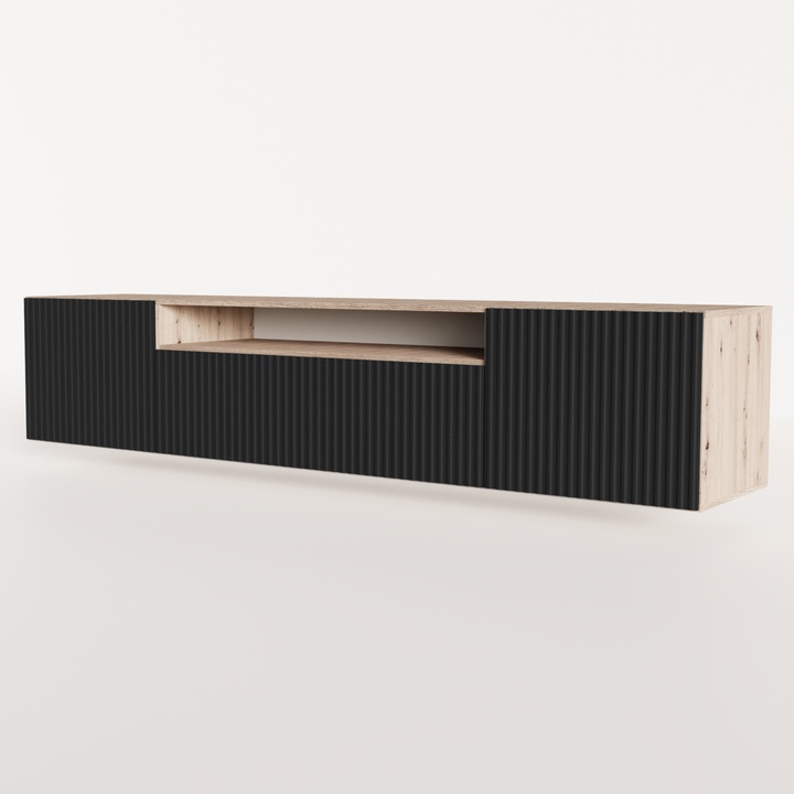 Závesný TV stolík NONIE dub artisan/čierna 1