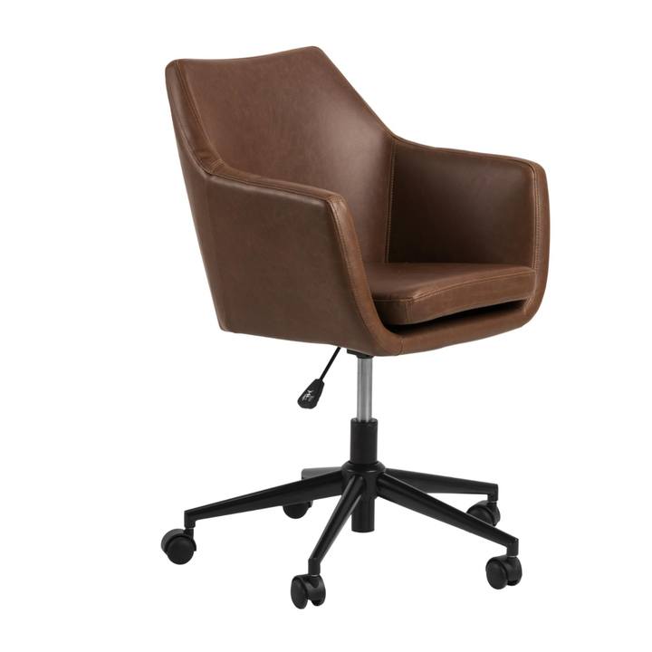 Kancelárska stolička NORA PU hnedá/čierna 1