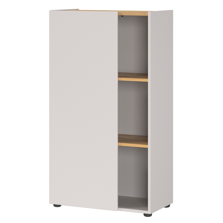 Regál NORDA kašmírová/dub, výška 110 cm 1