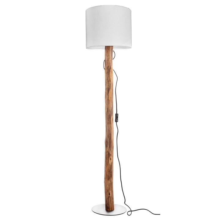 Stojacia lampa NORIN biela/svetlé drevo 1
