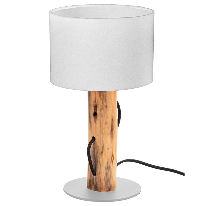 Stolná lampa NORIN biela/svetlé drevo 1