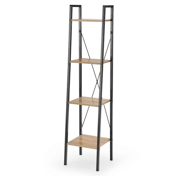 Regál NORVAK dub sonoma/čierna, šírka 34 cm 1