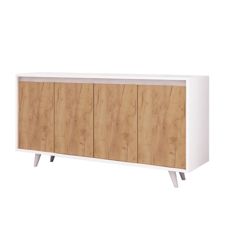 Komoda NOSSA biela/dub 1