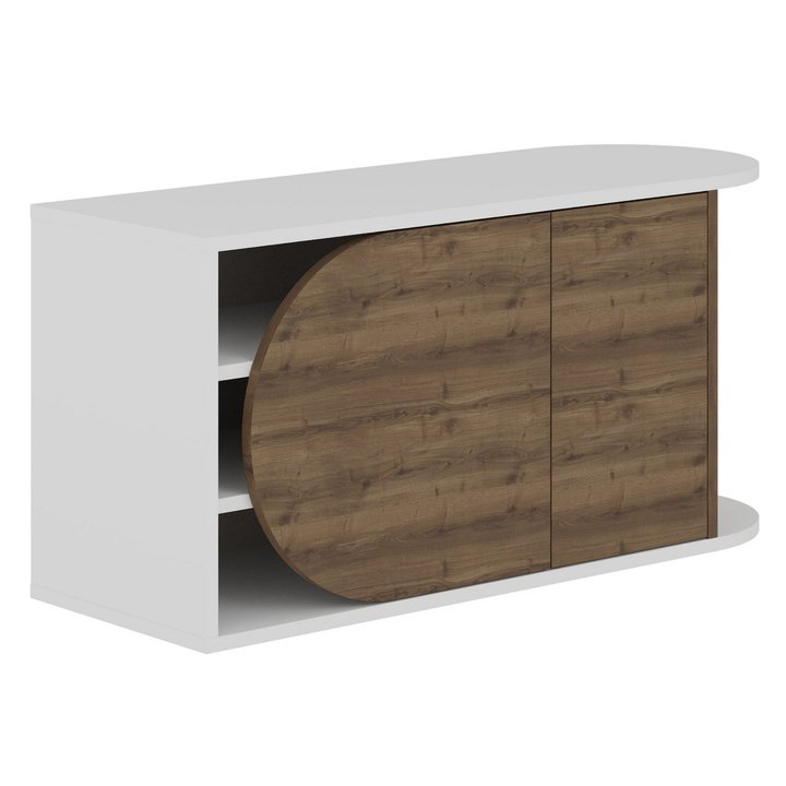 Lavica na topánky NOVA biela/hnedá 1