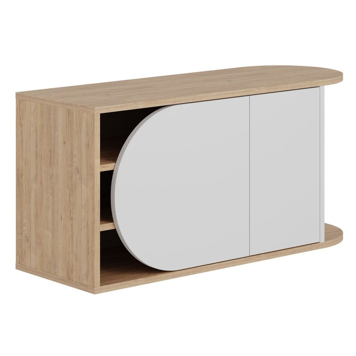 Lavica na topánky NOVA dub/biela 1