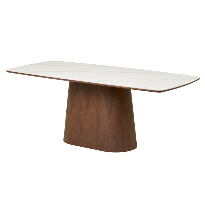Jedálenský stôl NULA biela/tmavohnedá 1