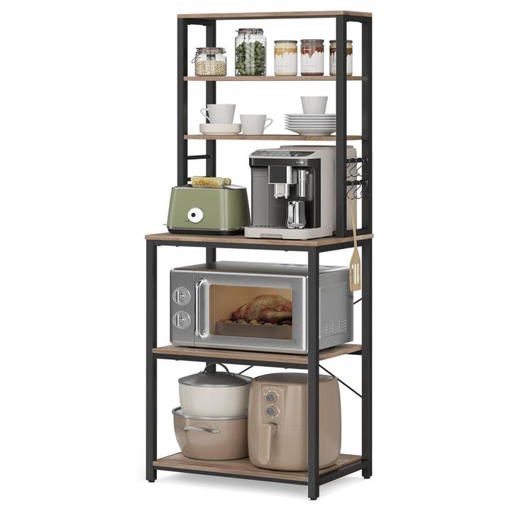 Regál NYKO 6 sivohnedá/čierna 1