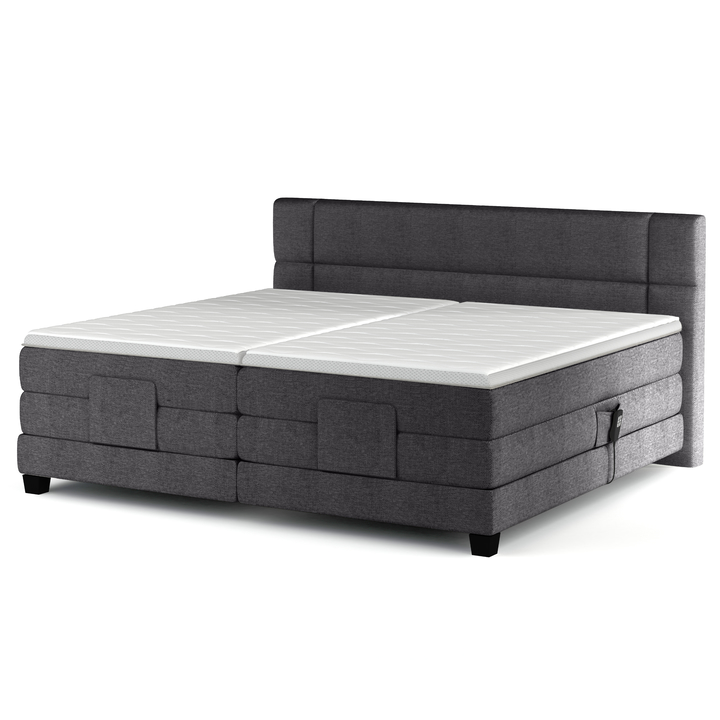 Polohovacia posteľ boxspring NYSA antracitová, 180x200 cm 1