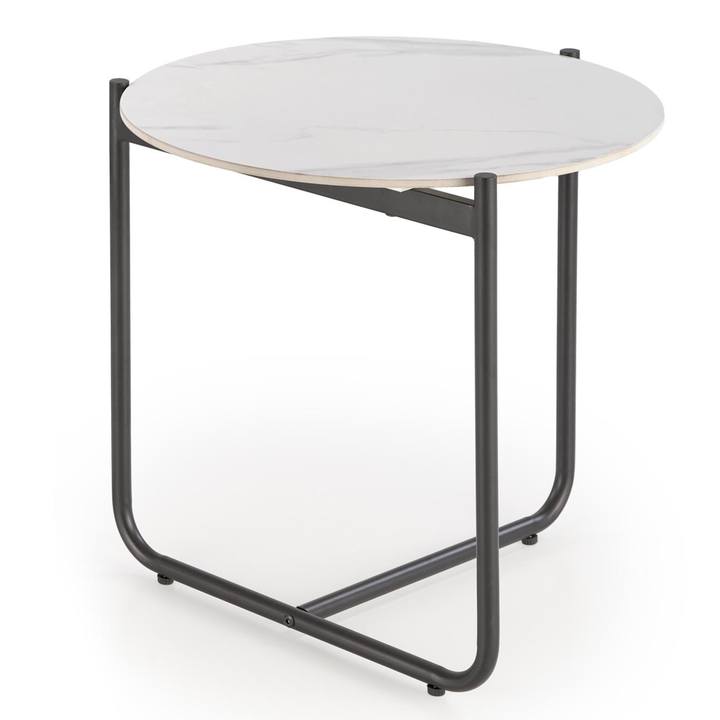 Konferenčný stolík OCENO I biely mramor/čierna 1