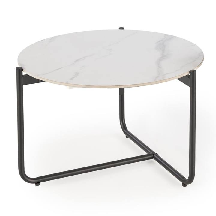 Konferenčný stolík OCENO II biely mramor/čierna 1