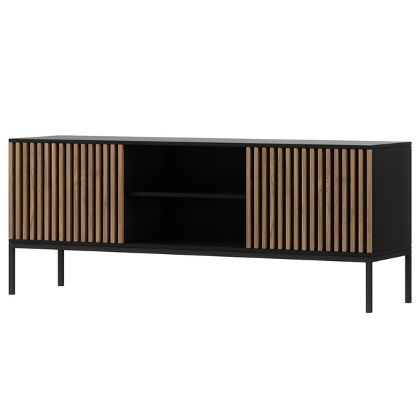 TV komoda ODETTE dub artisan/čierna 1