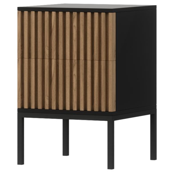 Nočný stolík ODETTE dub artisan/čierna 1