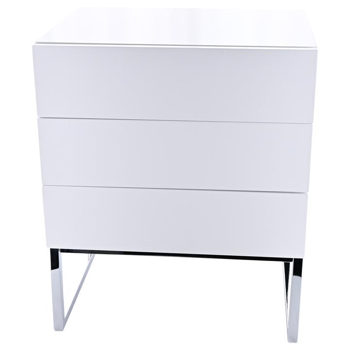 Nočný stolík ODON IS biela vysoký lesk 1