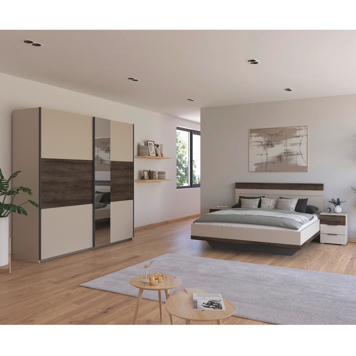 Spálňová zostava OJSA II šampanské/dub atlantic tmavý, 160x200 cm 1