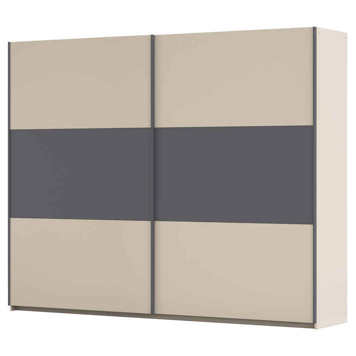 Šatníková skriňa OJSA III šampanské/sivá 1