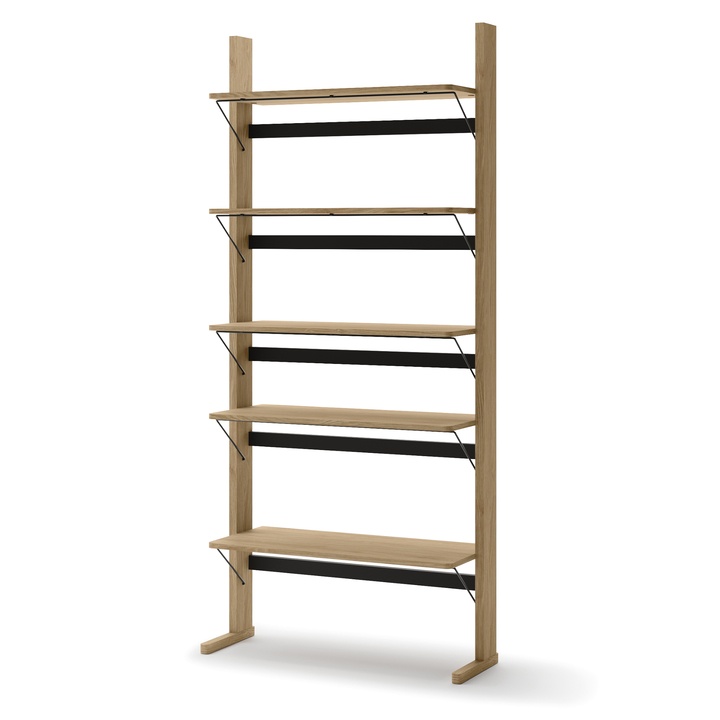 Regál OLLIE 3 dub olejovaný/čierna 1