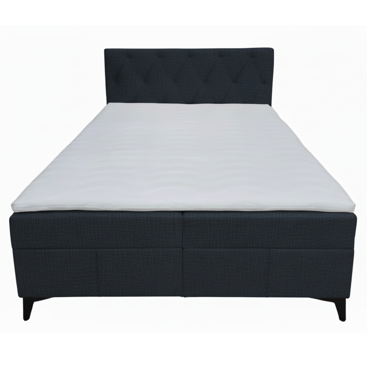 Posteľ s matracom a topperom OLTEA antracitová, 140x200 cm 1