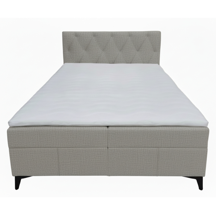 Posteľ s matracom a topperom OLTEA sivohnedá, 140x200 cm 1