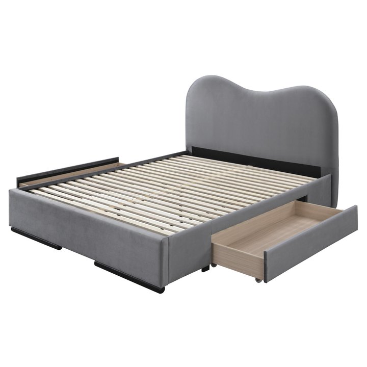 Posteľ s roštom OMBIR sivá, 160x200 cm 1