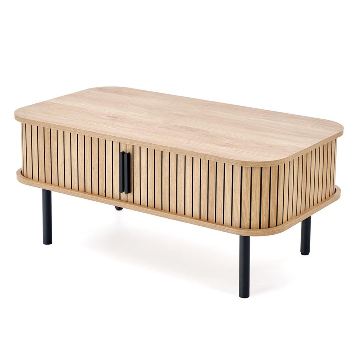 Konferenčný stolík ONGILANO prírodná/čierna 1