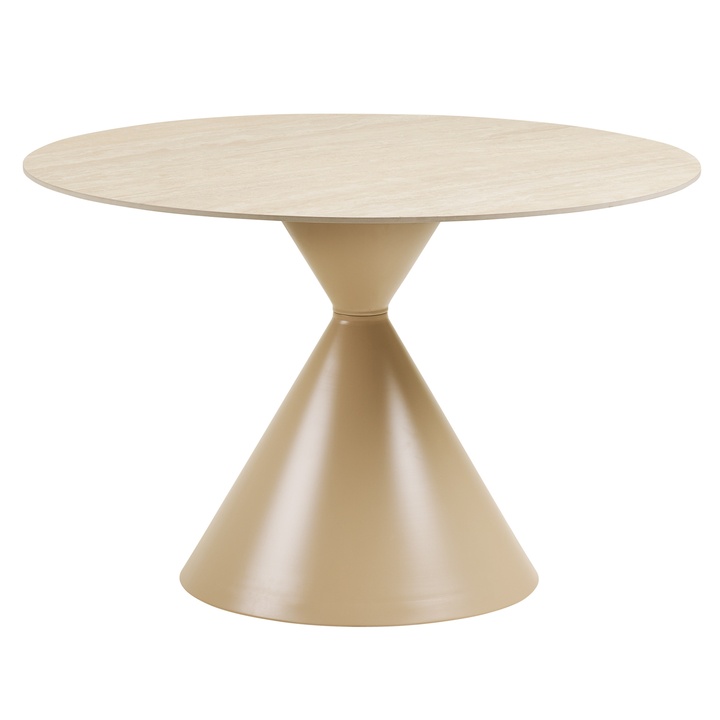 Jedálenský stôl ONNICY travertín/piesková 1