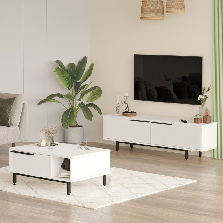 TV stolík + konferenčný stolík ONOL 1 biela 1
