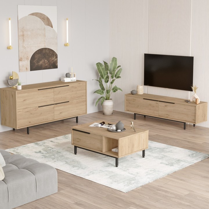 Obývacia zostava so stolíkom ONOL 2 dub 1