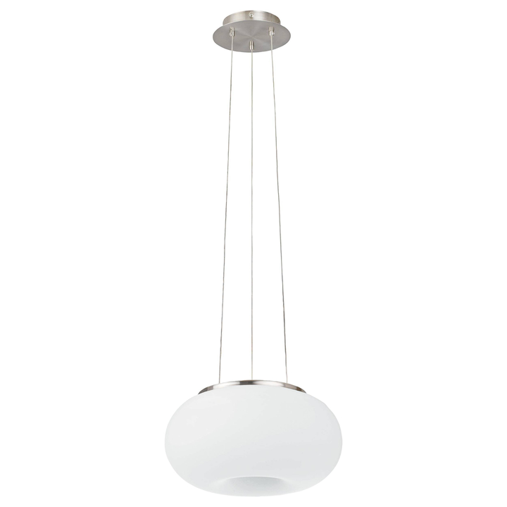 Závesné svietidlo OPTICA opálové sklo/matný nikel, priemer 28 cm 1