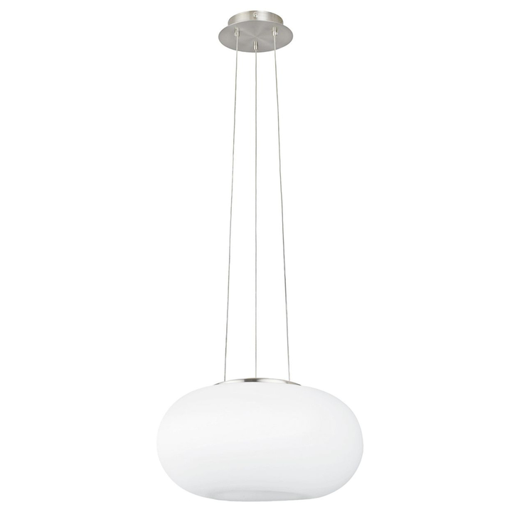 Závesné svietidlo OPTICA opálové sklo/matný nikel, priemer 35 cm 1