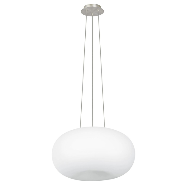 Závesné svietidlo OPTICA opálové sklo/matný nikel, priemer 45 cm 1