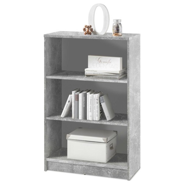 Regál/knižnica OPTIMUS 35-014-66 betón/biela 1