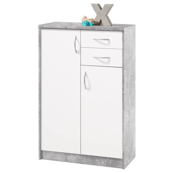 Komoda OPTIMUS 38-004 biela/betón 1