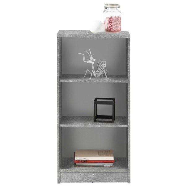Regál/knižnica OPTIMUS betón/biela 1