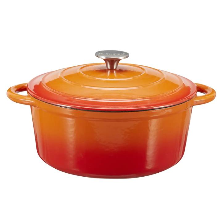 Liatinový hrniec OPUS oranžová, priemer 26 cm 1