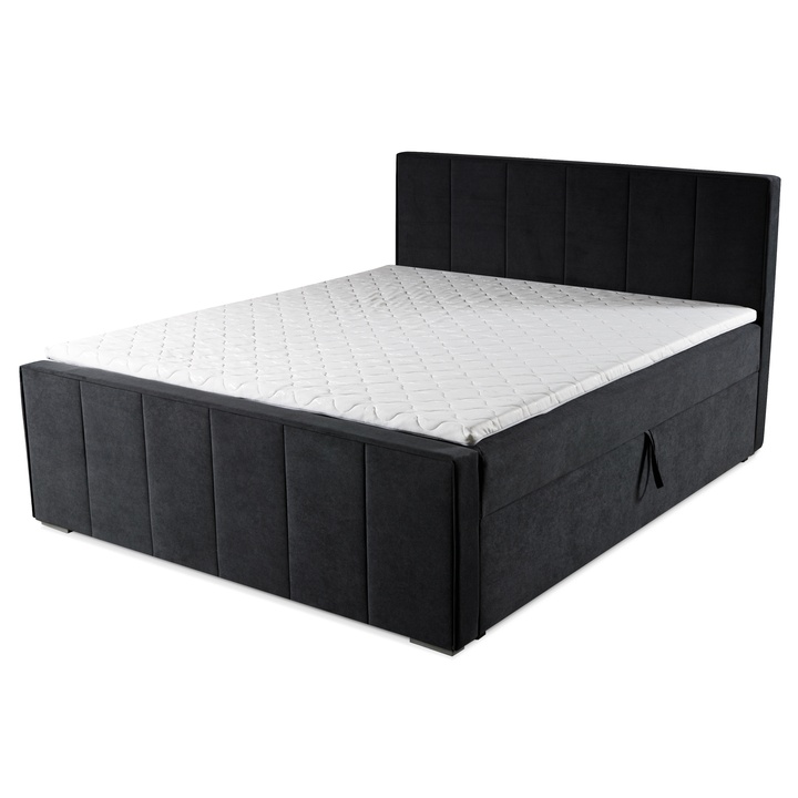 Posteľ s matracom ORES 1 tmavosivá, 180x200 cm 1